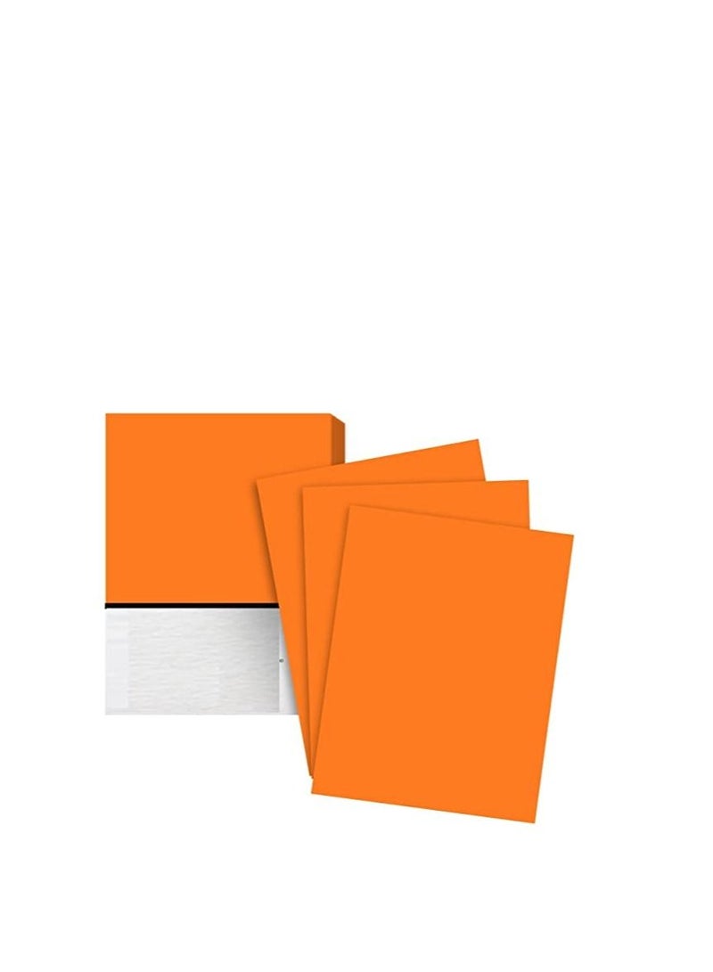 100Sheets Multipurpose Paper, 180gsm Orange Colored Card (A4)