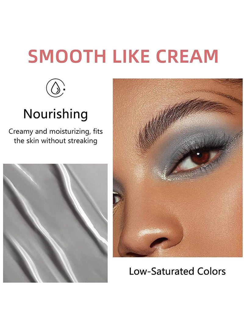 QiBest - Liquid Eyeshadow 9 Colors Set Matte Pearlescent Shimmer Glitter Eyeshadow Black Grey White Silver Smokey Eye Shadow Makeup Kit Quick Drying Waterproof Long Lasting Eye Glitter Makeup - Image 1
