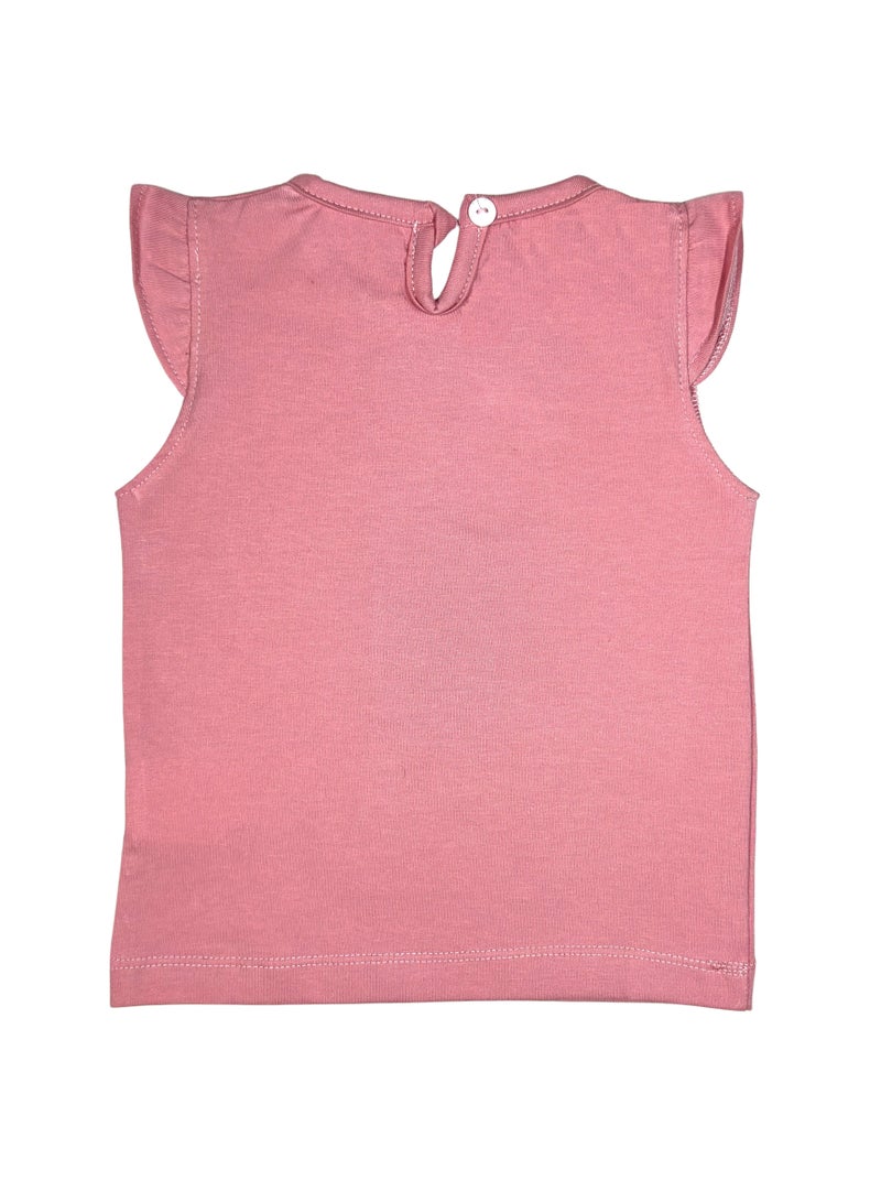 Baby Co. Butterflies Heart Pink Girls T-shirt - Image 2