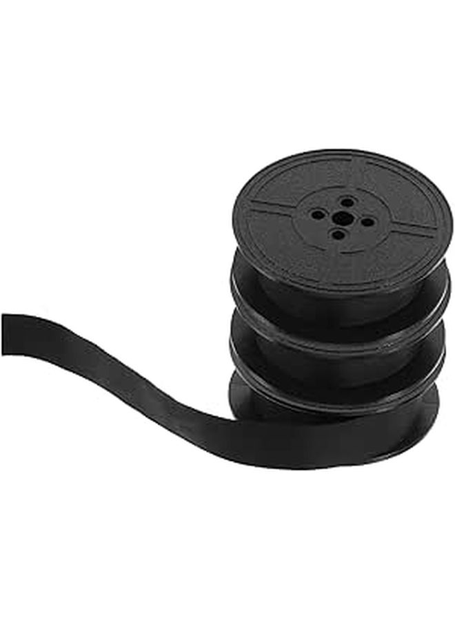 3 Pcs Black Ink Ribbon Single Coil Replacement Roll for Typewriter Easy to Use Compatible Accessory - Image 1