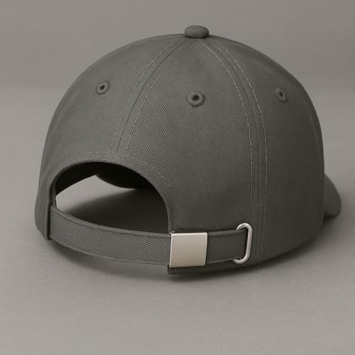 ENCIGER Unisex Adjustable Baseball Cap Pack of 3 - Solid Color Cotton Caps for Men & Women - Breathable Lightweight Headwear for Outdoor, Travel, Gym, Casual Wear (Grey) - Image 3