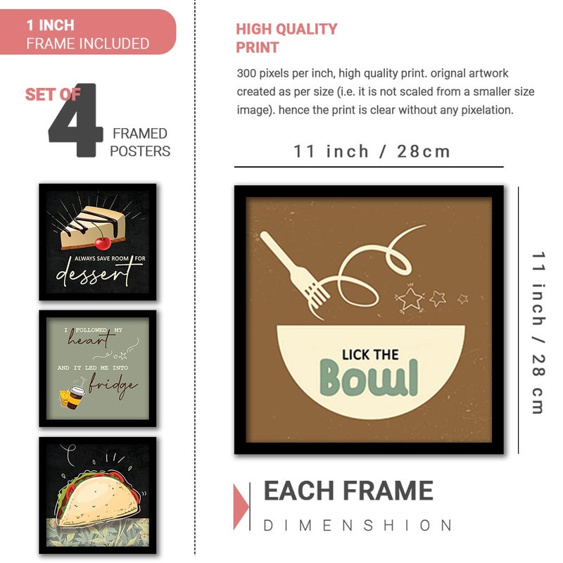 walllane Wall ArtWall Paintings with Frame for Restaurant Bar Kitchen HotelAesthetic Wall PaintingsBar Theme PaintingPainting For Wall Decoration 10 inch x 13 inch Set of 8 cate 10 - Image 4