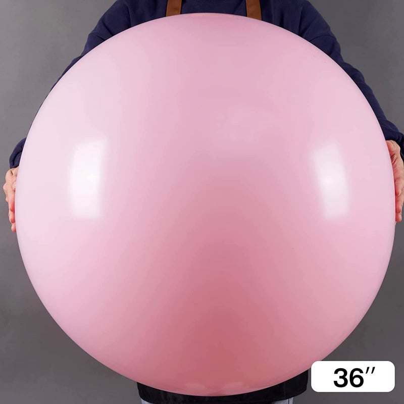 PartyWoo Baby Pink Balloons 4pcs 36 Inch Pastel Pale Light Pink Latex Helium Balloons for Baby Shower Gender Reveal Easter Bachelorette Wedding Bridal Shower Birthday Party Decorations Pink-Q05 - Image 2