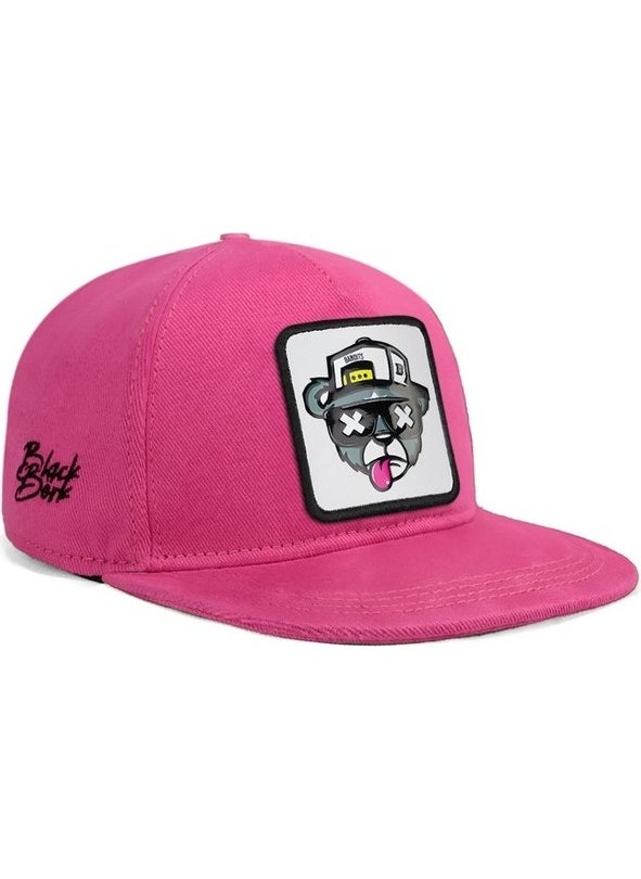 Black Börk Blackbörk V1 Hip Hop Kids Bear - 6 Code Logo Unisex Pink Children's Hat (Cap)  - Image 1