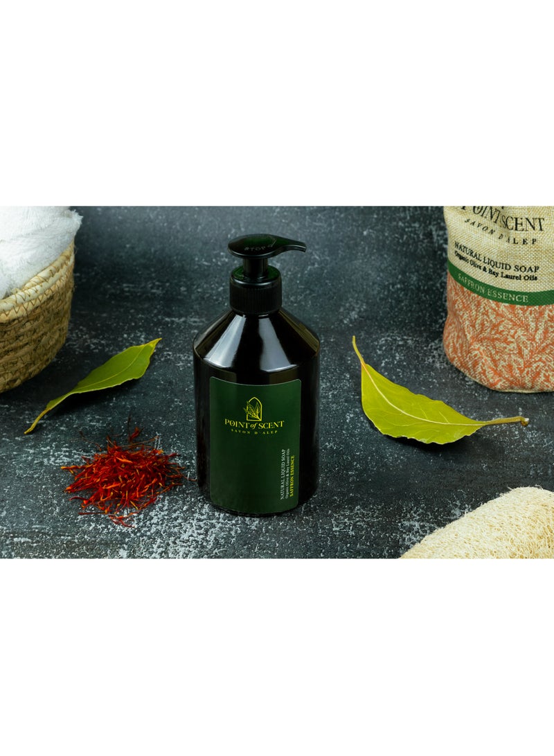 POINT of SCENT Natural Liquid Soap made of olive and laurel oils with Saffron essence 500ML - Image 2