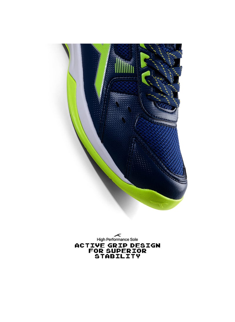HUNDRED - Raze Non-Marking Professional Badminton Shoes for Men (Size: UK 12/US 13/EU 46) | Material Upper: Polyester, Sole: Rubber | Suitable for Indoor Tennis/Squash/Table Tennis/Basketball & Padel - Image 1