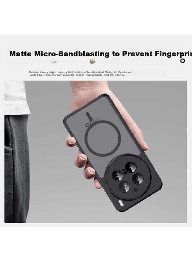 To Lonnie Zhilangni Magnetic Lens Full-cover Anti-drop Scratch-resistant Ultra-thin Semi-transparent Matte Fashion Simple Phone Case For Vivo X300 Pro - Image 4