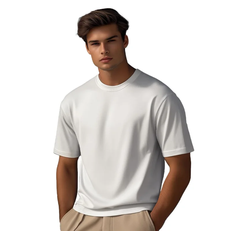 Regular Fit White T-Shirt for Men