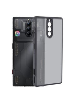HuHa غطاء حماية لهاتف ZTE nubia Red Magic 8 Pro Fine Pore Matte Black TPU + PC 