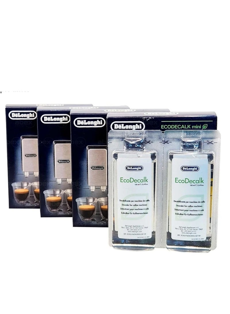 ديلونجي محلول تنظيف ترسبات عام صديق للبيئة إيكو ديكولك من ديلونجي لماكينة تحضير الاسبرسو والقهوة عبوة قطعتين استخدام واحد لكل - Image 2