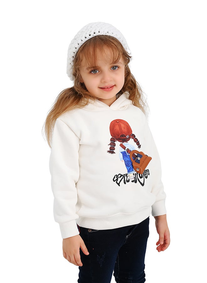 جوكي هودي شتوي بناتي مبطن فليس the هودي شتوي بناتي بطبعة