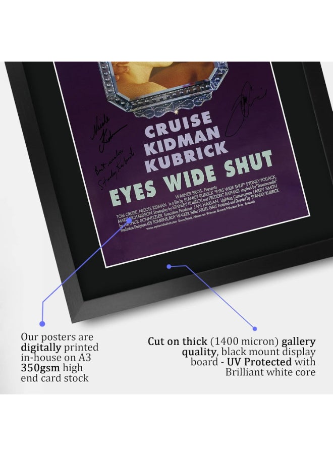 HWC Trading HWC Trading Eyes Wide Shut Tom Cruise, Nicole Kidman 16 x 12 inch Framed Gifts Printed Poster Signed Autograph Picture for Movie Memorabilia Fans - 16" x 12" Framed  - Image 4