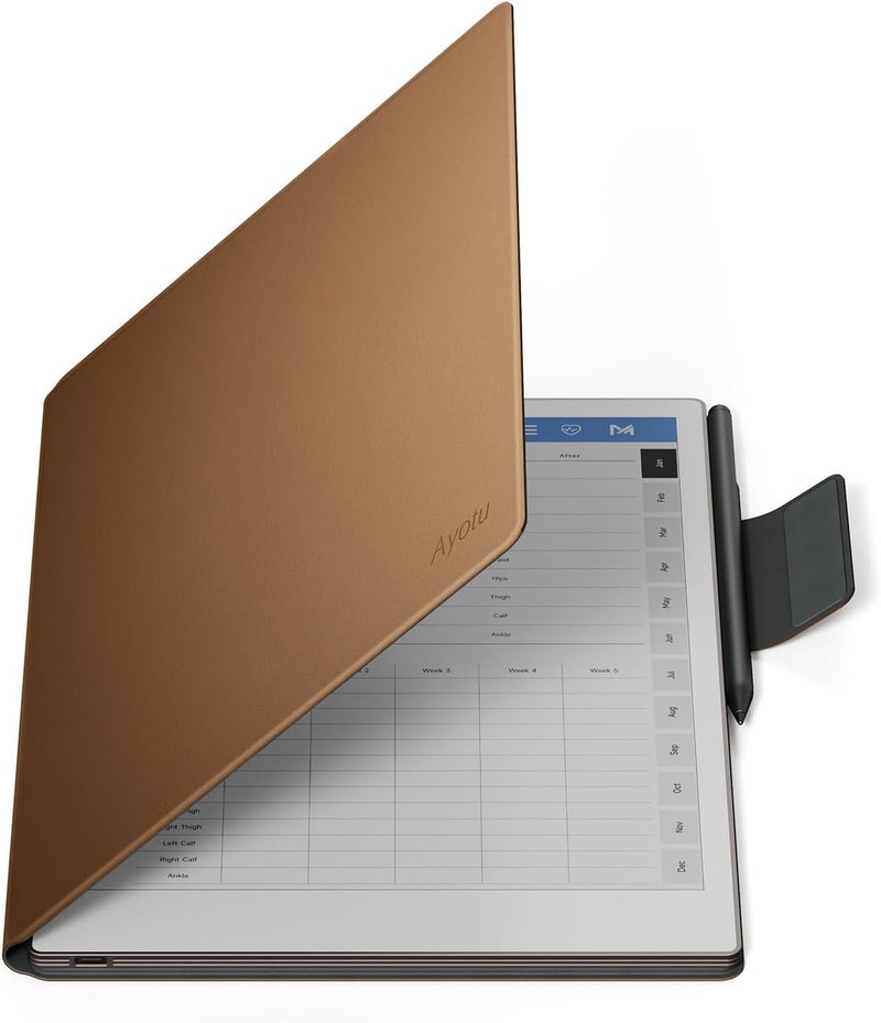 Ayotu Case for Remarkable Paper Pro, Premium PU Leather Book Folio with Pen-Buckle, Smart Magnetic Cover Only for Remarkable Paper Pro 11.8 inch, Bundle with Premium Membership (Brown) - Image 1
