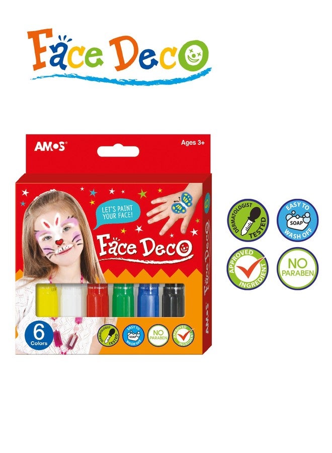 آموس AMOS Farby عبارة عن Face Deco ملون مكون من 6 ألوان - Image 2