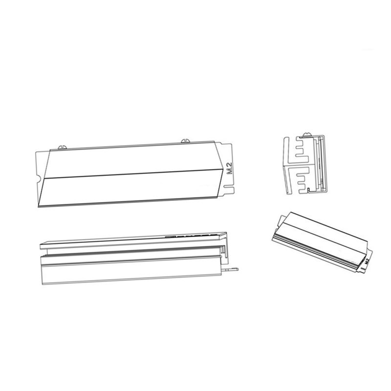 Aluminum M 2 2280 SSD Heatsink Cooler with Thermal Pad Silver for PC Internal Components - Image 4