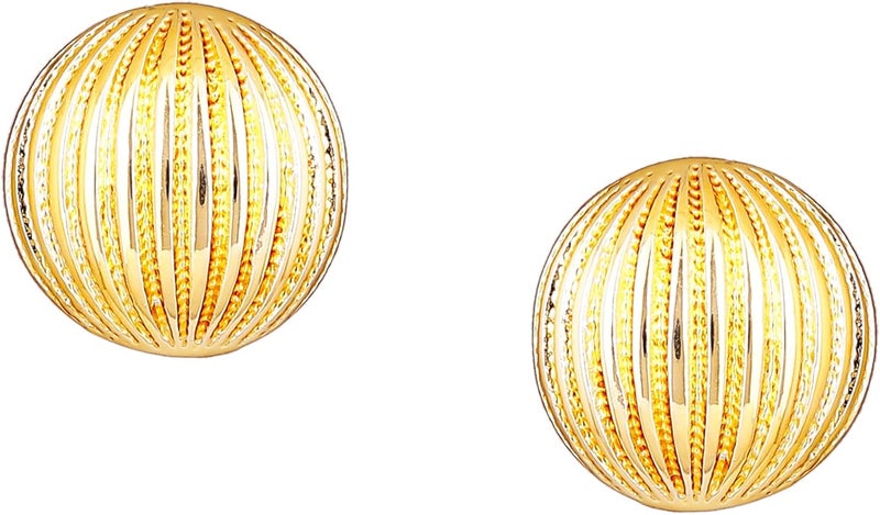 Estele Gehena Golden Non Precious Base Metal Stud Earrings for Women (5010002-IG) - Image 1