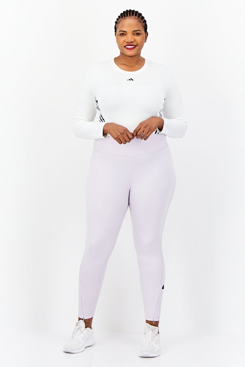 Adidas Women Sportswear Fit Short Sleeve Outdoor Top, White  - Image 4