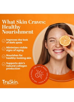 TruSkin Naturals TruSkin Vitamin C Serum For Face – Anti Aging Formula with Vitamin C, Hyaluronic Acid, Vitamin E – Brightening Serum – Improve Appearance of Dark Spots, Tone, Fine Lines & Wrinkles, 1 Fl Oz  - Image 3