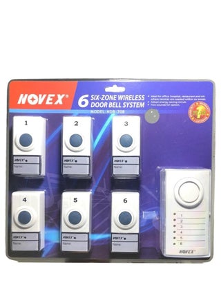 NOVEX 6-ZONE WIRELESS DOOR BELL SYSTEM—ORIGINAL,IDEAL FOR OFFICE,HOSPITAL,RESTAURANT, ETC WHERE SERVICE IS NEEDED WITHIN SIX ZONES. - pzsku/Z5E4F89FCAEAFC522BF04Z/45/_/1718819101/21466b2d-c048-45b9-b4b7-3321424a17ad