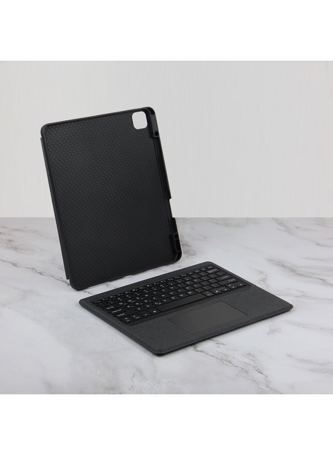 Spanish Portuguese German French Korean Miaocontrol Keyboard For IPad Pro 11/12.9 Inch Air5/4-Color:Black [magnetic Split/backlit Touch] Korean-Product Type:iPad 10 Generation 10.9 Inch  - Image 3