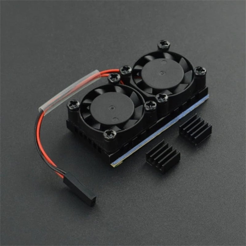 Dual Fan Cooling Kit for Raspberry Pi 3B 3B Plus 4B with Aluminum Heatsink - Image 2