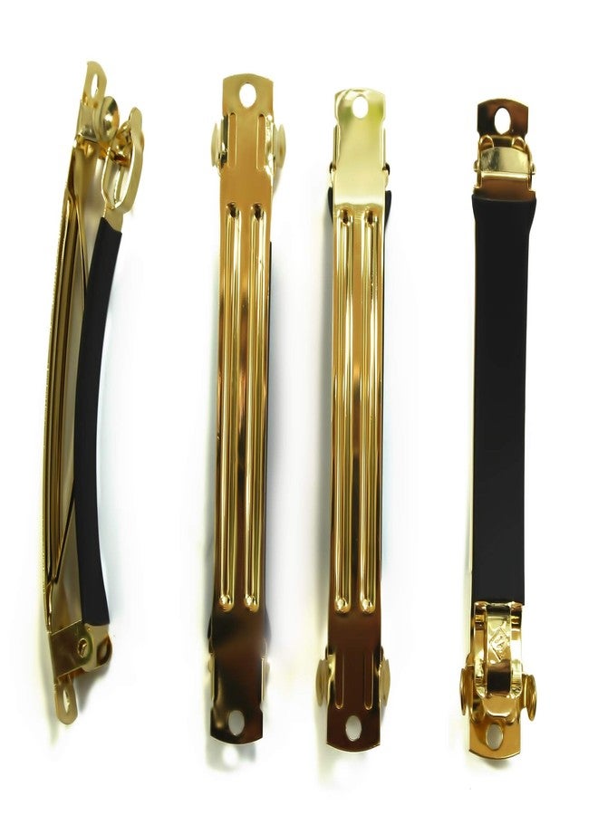 All In One 10pcs 80mm French Barrette Hair Clips for DIY Craft Project (Gold 80mm with Leather Protect) - Image 2