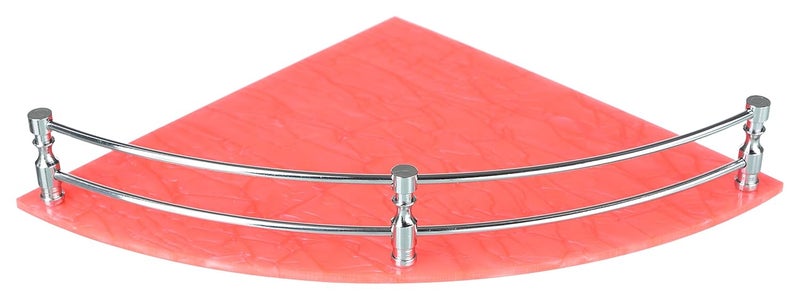 STIMULUS...Your Quality Partner Stimulus Bathroom RackCorner ShelfKitchen ShelfWall Mounted Shelf Storage Racks Set for HomeMultipurpose ShelvesHolder Self Stand 9x9 INCH Pink Acrylic Set of 3 pcs - Image 3