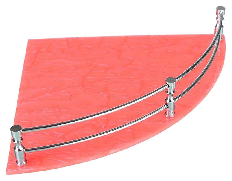 STIMULUS...Your Quality Partner Stimulus Bathroom RackCorner ShelfKitchen ShelfWall Mounted Shelf Storage Racks Set for HomeMultipurpose ShelvesHolder Self Stand 9x9 INCH Pink Acrylic Set of 3 pcs - Image 4