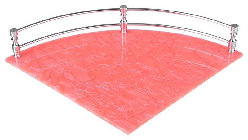 STIMULUS...Your Quality Partner Stimulus Bathroom RackCorner ShelfKitchen ShelfWall Mounted Shelf Storage Racks Set for HomeMultipurpose ShelvesHolder Self Stand 9x9 INCH Pink Acrylic Set of 3 pcs - Image 5