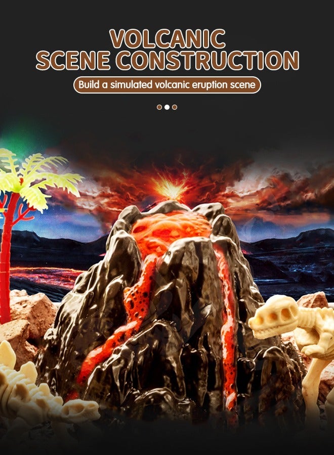 DURKU STEM Educational Toy: 3-In-1 Scientific Experiment Kits for Kids - Includes Archaeological Excavation, Erupting Volcano Science, and Scene Construction Kits - Image 3