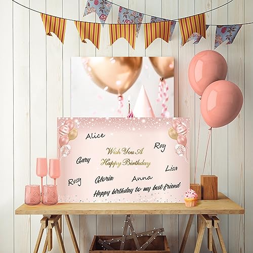 Eucutur Large Sweet 16 Birthday Card with Envelope, Jumbo Happy 16th Birthday Card Gifts for Girl, Extra Big 16 Birthday Guest Book Greeting Cards Party Supplies，Pink Rose Gold Giant Sixteen Year Birthday - Image 5