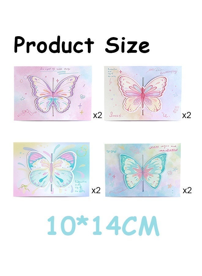 Photon 8 قطع من بطاقات التهنئة على شكل فراشة، بطاقات ثلاثية الأبعاد قابلة للطي، لأعياد الميلاد والتخرج والذكرى السنوية للزفاف وما إلى ذلك - Image 2