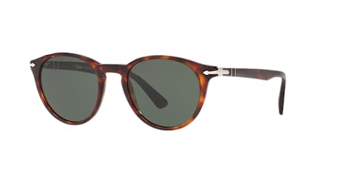 Persol PO3152S Round Sunglasses, Havana/Green, 49 mm - Image 2