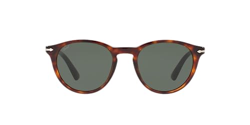 Persol PO3152S Round Sunglasses, Havana/Green, 49 mm - Image 1