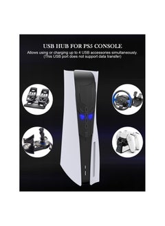 SYOSI USB Hub for PS5 with Glowing Eyes, High-Speed Expansion Hub Charger Splitter Adapter with 4 USB Ports + USB Adapter Cable Multi-Platform for PS4 for Mac OS for PC for Laptop Plug and Play  - Image 4