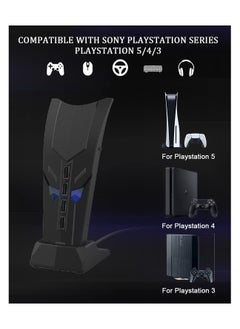 SYOSI USB Hub for PS5 with Glowing Eyes, High-Speed Expansion Hub Charger Splitter Adapter with 4 USB Ports + USB Adapter Cable Multi-Platform for PS4 for Mac OS for PC for Laptop Plug and Play  - Image 5