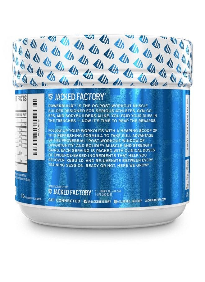 Jacked Factory - Powerbuild Clinicallydosed Post Workout Recovery & Muscle Building Supplement Boost Muscle Growth Recovery & Strength Creatine Glutamine & 5 More Powerful Ingredients Mixed Berry Blast 13.76 Oz - Image 1