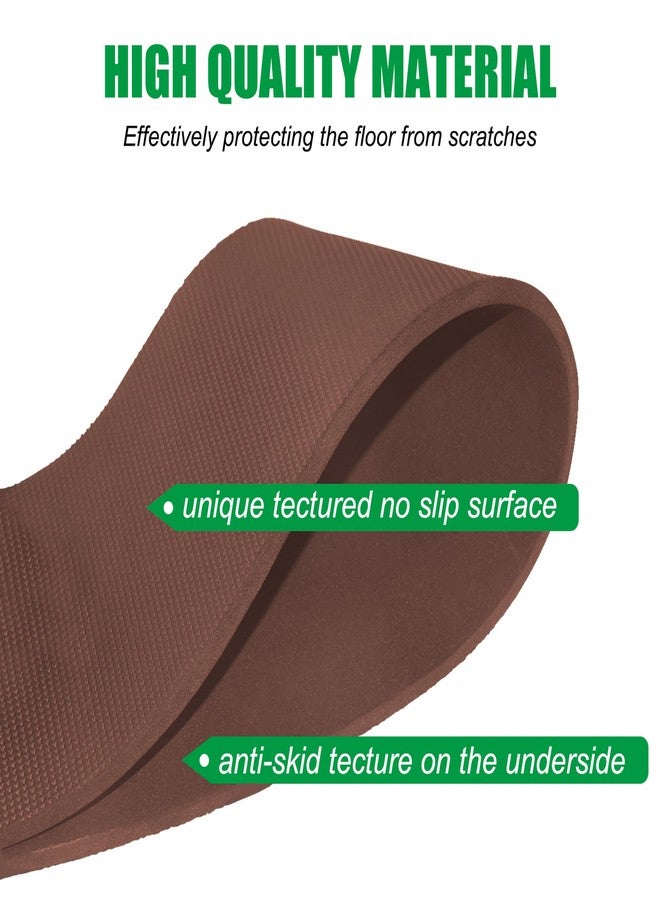 Niteguy Nonskid Round Rubber Furniture Gripper Pad for Protecting Hardwood Floor Tile Floor and More from Scratching Fits Recliners, Swivel Chairs, and More, Brown, Pack of 1 - Image 3