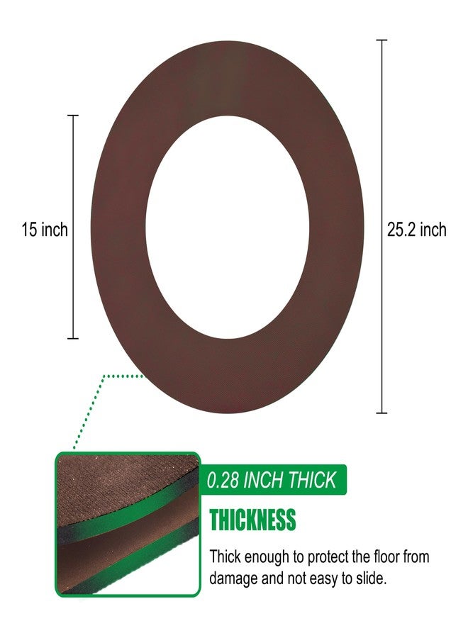 Niteguy Nonskid Round Rubber Furniture Gripper Pad for Protecting Hardwood Floor Tile Floor and More from Scratching Fits Recliners, Swivel Chairs, and More, Brown, Pack of 1 - Image 2