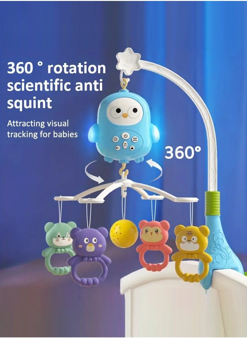 Haidue Baby Music Rotary Rattle Newborn crib bell 0-36 months early education Light music toy  - Image 1