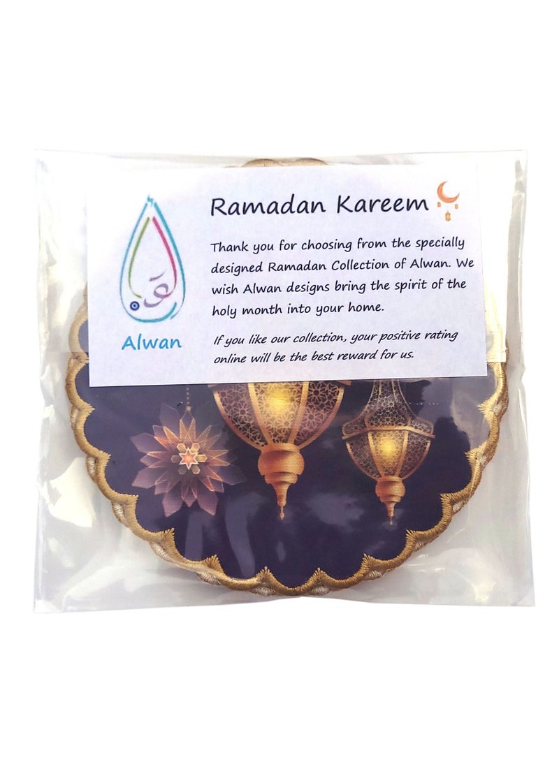 Alwan Ramadan Kareem Fabric Coaster Set of 6 - Image 4