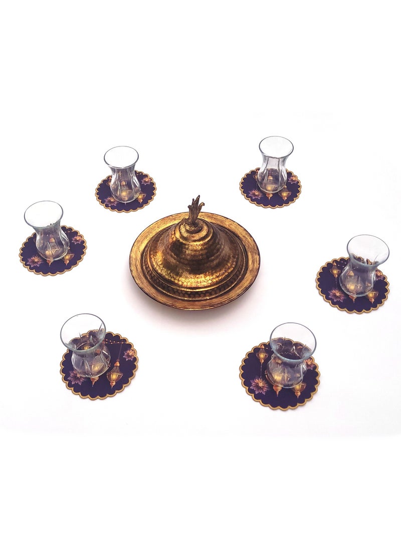 Alwan Ramadan Kareem Fabric Coaster Set of 6 - Image 3