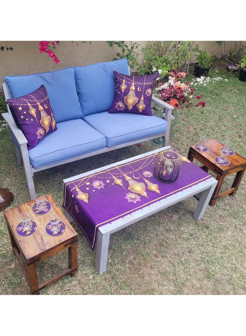 Alwan Ramadan Kareem Fabric Coaster Set of 6 - Image 5