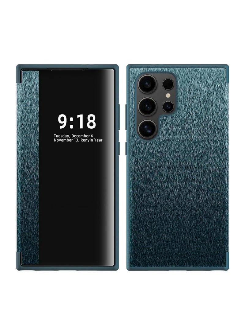 Case Compatible with Samsung Galaxy S24 Ultra Case Translucent View Window Magnetic Slim Flip Case Drop Protection Shockproof Protective Cover for Samsung Galaxy S24 Ultra - Image 1