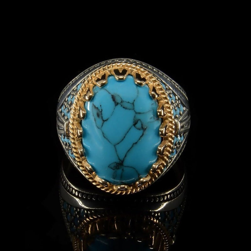 RUVEE Islamic & Turkish Design Stainless Steel Religious Metallic Plated Rings for Men & Boys - Image 3