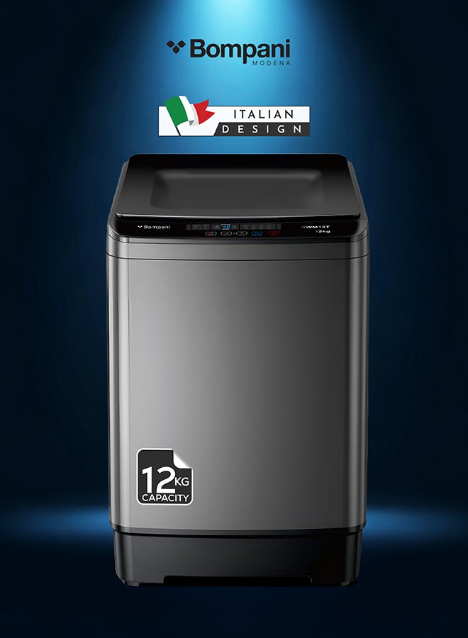 Bompani Top Load Washers Fully Automatic 12 kg 600 W BWM15T Silver - Image 1