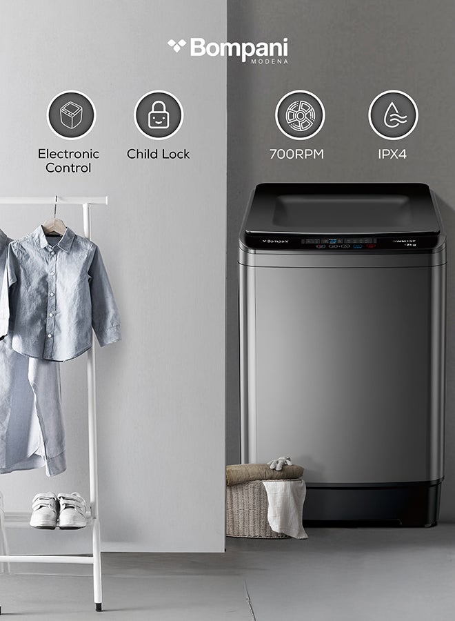 Bompani Top Load Washers Fully Automatic 12 kg 600 W BWM15T Silver - Image 2