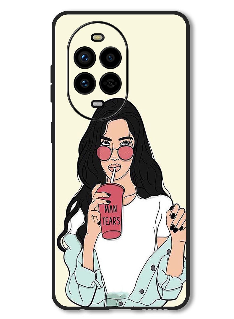 Theodor Case Compatible with Huawei Nova 13 Pro Protection Shockproof Bumper Cover Girl Drinking Coffee - Image 1