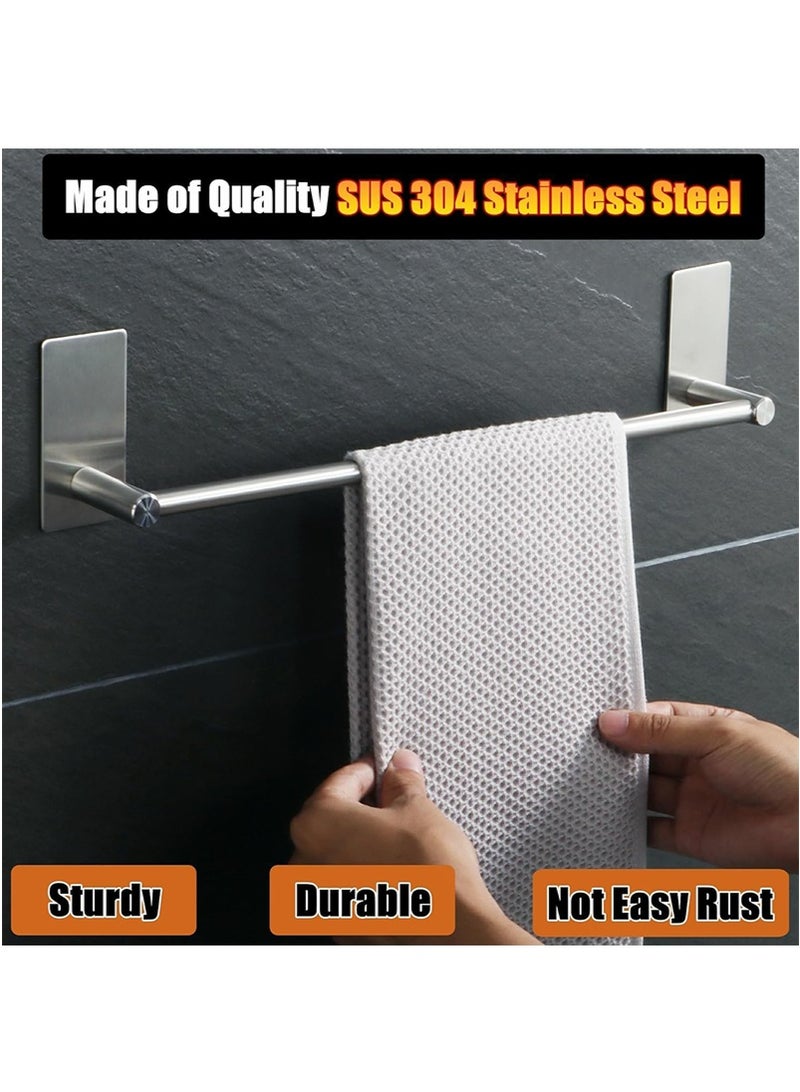 VUCATIN Bath Towel Bar, 55cm Stainless Steel Towel Holder, Bathroom Towel Rack No Drill, Wall Mount Towel Hanger, Self Adhesive Towel Bar for Bathroom and Lavatory (Single Layer) - Image 4
