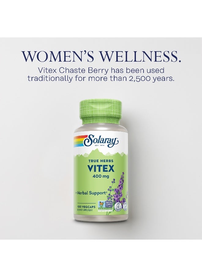 Solaray Vitex Berry Extract 400Mg Hormonal And Menstrual Balance 100 Vcaps  - Image 3